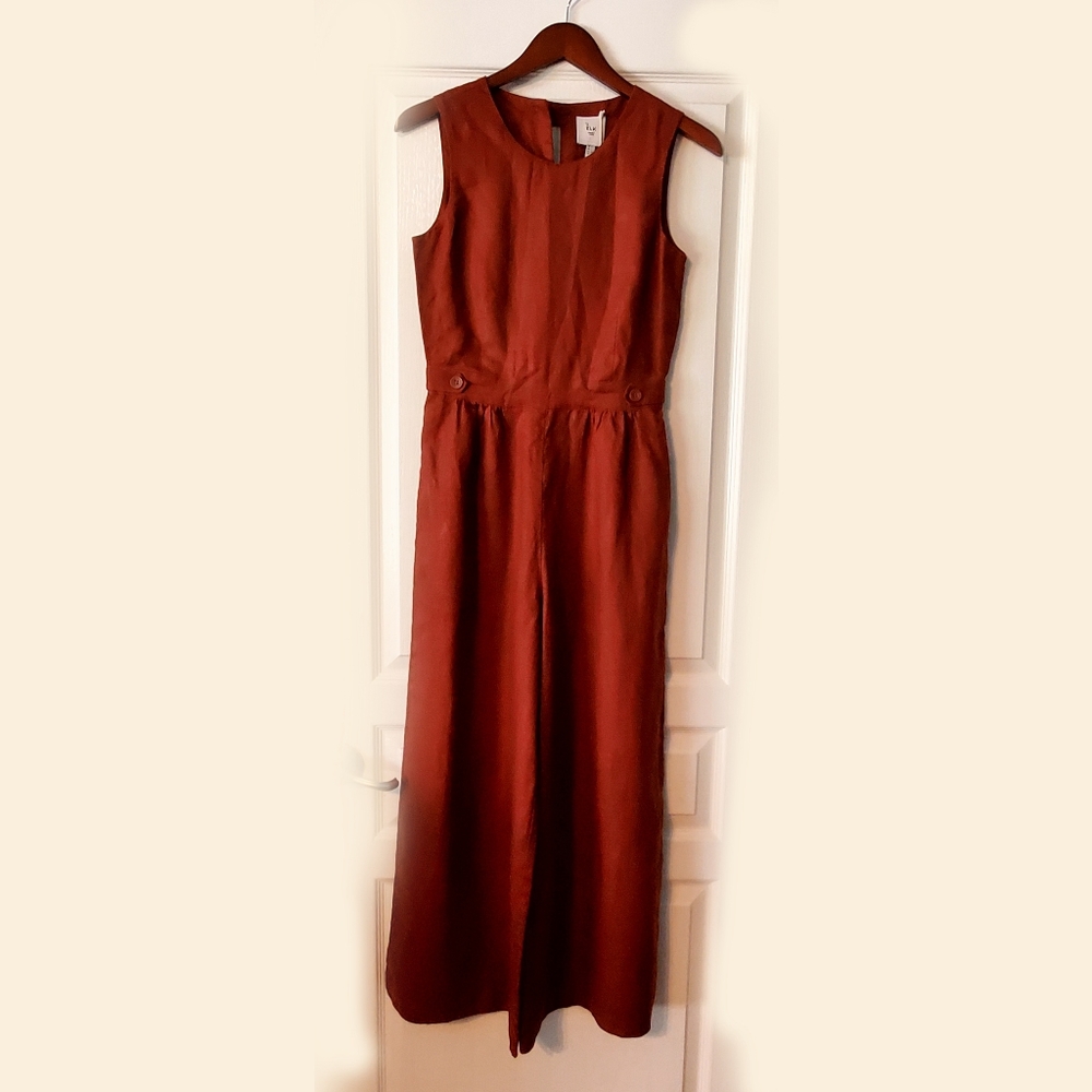 NWT ELK Hersom rust red French linen jumpsuit AU 6, US 2 - Picture 6 of 7